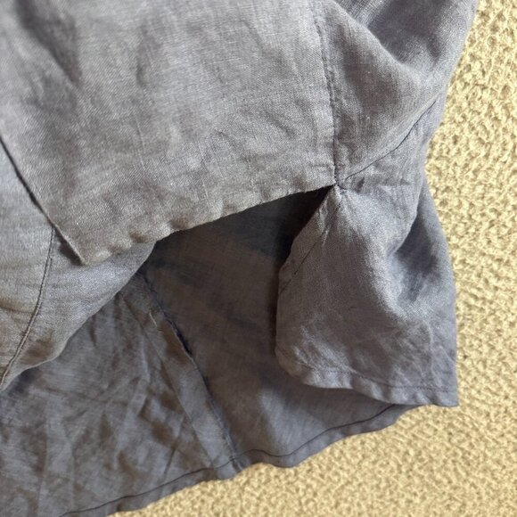 Heartland of Ithaca Linen Dress Oversized Pockets Coastal Boho Lagenlook - Picture 6 of 11